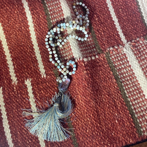 Handmade beaded tassel necklace 23” to the end of the tassel Boho style - Picture 2 of 3